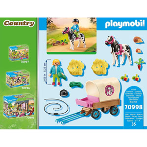 Country - Carriole avec enfant et poney