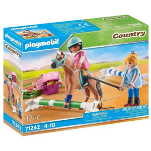 Country - Cavalière et cheval avec monitrice