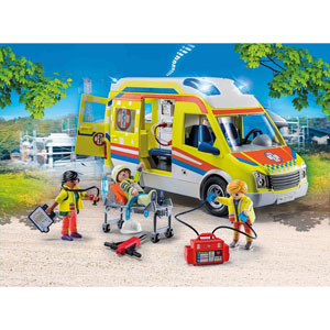 Ambulance avec effets lumineux et sonore