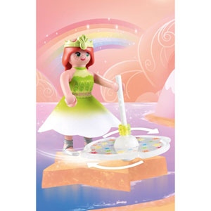 Princesse et toupie arc-en-ciel