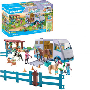 Van pour cheval et poneys avec enclos