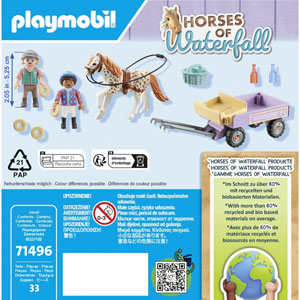 Enfants avec calèche et poney