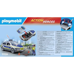 Voiture de police avec sirène et gyrophare