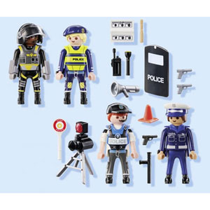 Set métiers de la police : 4 policiers différents