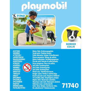 Homme sportif avec Border Collie et accessoires