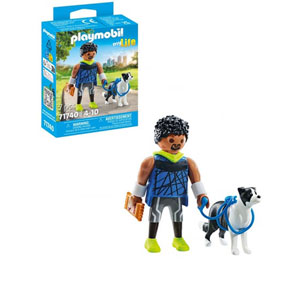 Homme sportif avec Border Collie et accessoires