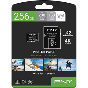 PRO Elite Prime CL10 U3 V30 A2 microSDXC - 256Go