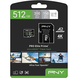 PRO Elite Prime CL10 U3 V30 A2 microSDXC - 512Go