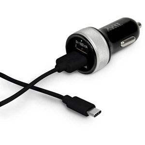 photo Chargeur de voiture 2 x USB + câble USB Type C