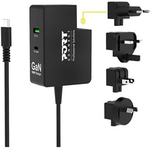 Chargeur mural international GaN 100W USB-C/USB-A