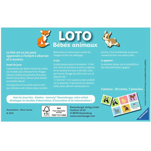 Loto - Les bébés animaux