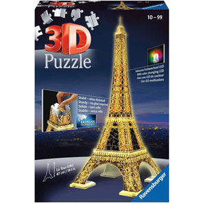 Puzzle 3D - Tour Eiffel illuminée 216 pièces