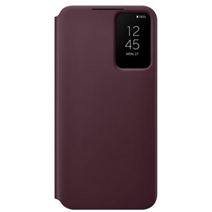 Smart Clear View Cover pour Galaxy S22+ - Bordeaux
