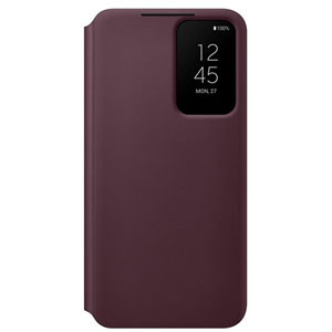 Clear View Cover Galaxy S22 - Bordeaux