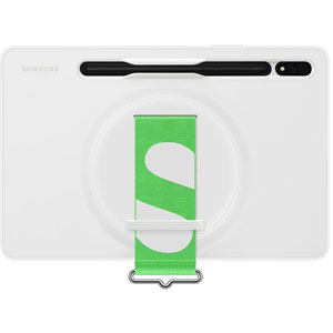 photo Coque silicone avec lanière Galaxy Tab S8 - Blanc