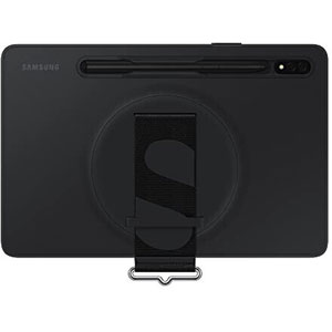 photo Coque silicone avec lanière Galaxy Tab S8 - Noir
