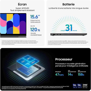 Galaxy Book5 360 - 15p / U5 / 16Go / 512Go / Gris