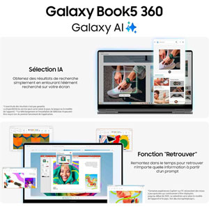 Galaxy Book5 360 - 15p / U7 / 16Go / 512Go / W11P