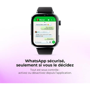 SaveWatch Plus 2 - Argenté / Black is Black