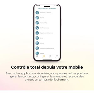 SaveWatch Plus 2 - Argenté / Black is Black