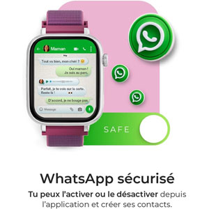 SaveWatch Plus Blanche / Ocean (Tissu)