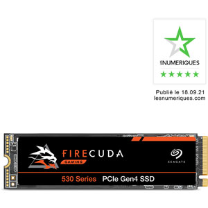 SEAGATE FireCuda 530 SSD M.2 2280 NVMe - 4To - ZP4000GM3A013 moins