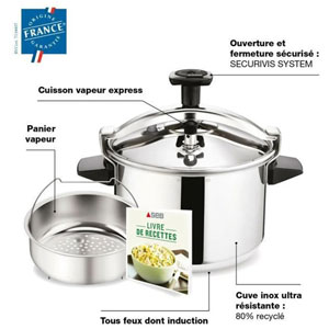 Authentique autocuiseur Inox 8L - PO5311