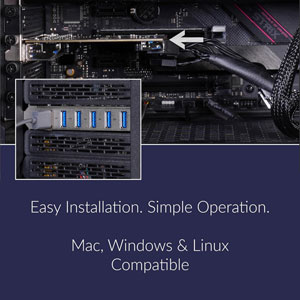 Allegro 7-Port USB 3.2 Gen 1 Type A PCIe Card