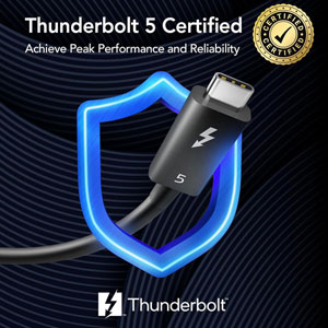 Câble Thunderbolt 5 - 0,8m / Noir