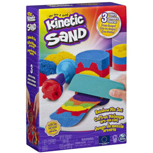 Kinetic Sand - coffret Arc-en-ciel 390g + 6 Access