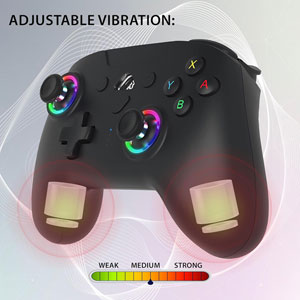 Manette Switch sans fil LED - Noire