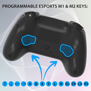 Manette Switch sans fil LED - Noire