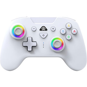 Manette Switch sans fil LED - Blanche