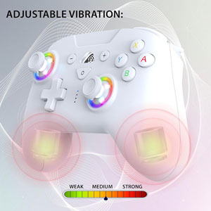 Manette Switch sans fil LED - Blanche