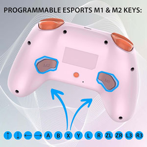 Manette Switch sans fil LED - Rose