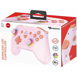 Manette Switch sans fil LED - Rose