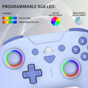 Manette Switch sans fil LED - Bleu
