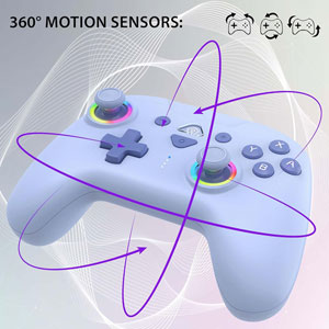 Manette Switch sans fil LED - Bleu