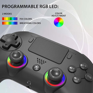 Manette PS4/PC sans fil LED - Noire