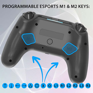 Manette PS4/PC sans fil LED - Noire
