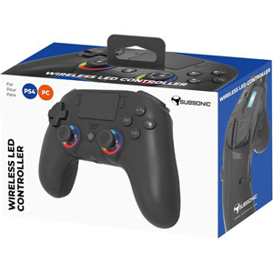 Manette PS4/PC sans fil LED - Noire