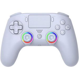 Manette PS4/PC sans fil LED - Blanche
