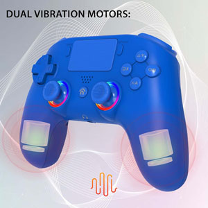 Manette PS4/PC sans fil LED - Bleue