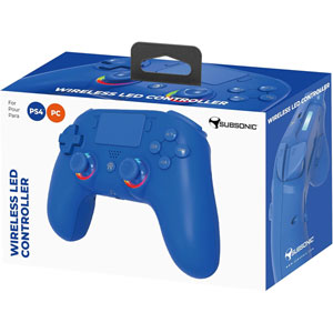 Manette PS4/PC sans fil LED - Bleue