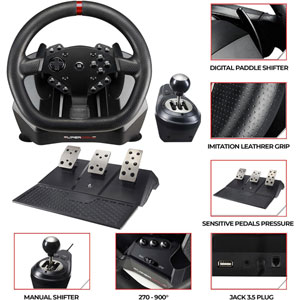 GS950 X - Volant et Levier de Vitesse PS4 et Xbox