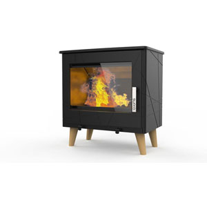 Poêle à Bois Étanche 7.3kw Noir - GABY