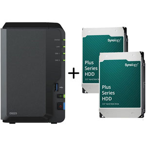 Bundle DS223 avec 2x HDD Plus Series HAT3300 4To