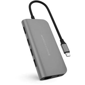 HyperDrive POWER USB-C 9-en-1 - Gris