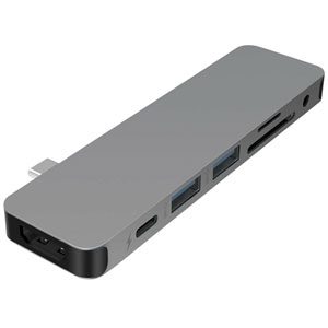 photo HyperDrive SOLO 7-en-1 USB-C pour MAC - Gris