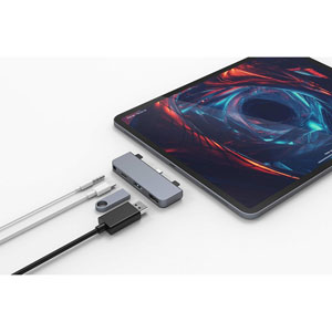 HyperDrive 4-en-1 USB-C pour iPad Pro/Air - Gris